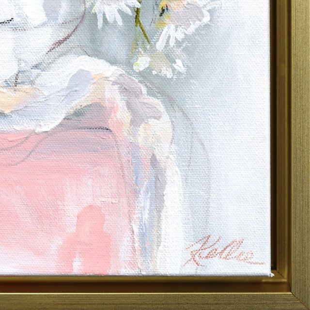 2020s Pears & Pink - Framed Abstract Expressive Botanical Floral Still Life Original Artwork by Kellie Newsome For Sale - Image 5 of 9