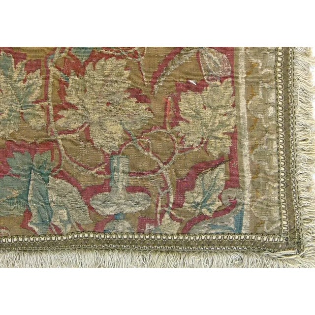 Antique 17th Century Brussels Tapestry Pillow - 20'' X 16'' For Sale - Image 4 of 6