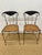 French Farmhouse Rustic Country Grange Furniture Iron Woven Seat Counter Stools - A Pair For Sale In Boston - Image 6 of 12