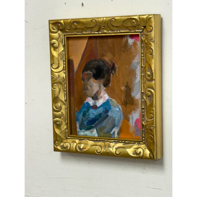 Impressionist Reproduction Artwork of Portrait of Young Girl, Framed For Sale - Image 4 of 12