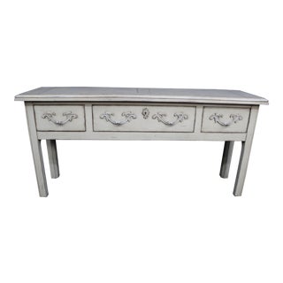 Century Country French Distressed Cream Sideboard For Sale