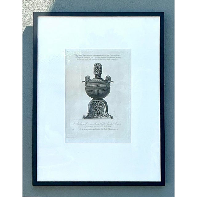 Vintage Italian Monumental Giovanni Batista Piranesi Urn Print For Sale - Image 11 of 12