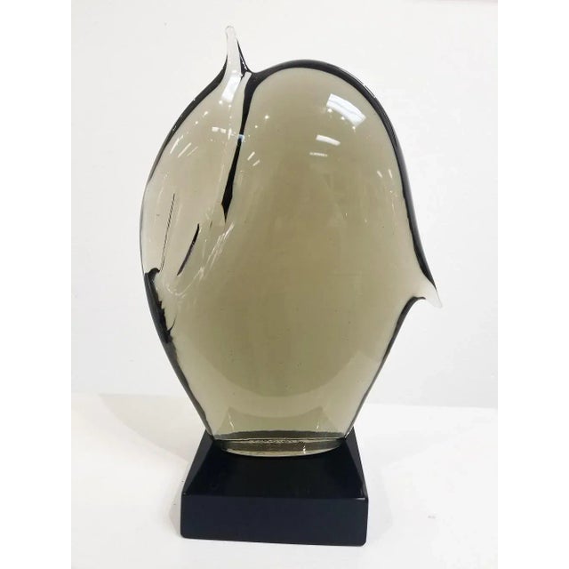 Mid-Century Modern 1970s Vintage Ermanno Nason Murano Solid Glass Toucan Sculpture For Sale - Image 3 of 9