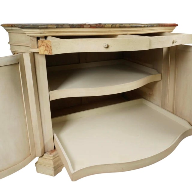 Randolph & Hein Italian Trompe l'Oeil Faux Marble Painted Wood Credenza Buffet For Sale - Image 4 of 6