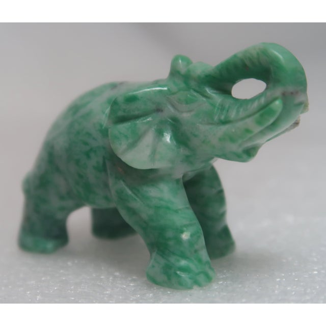 Vintage Miniature Well-Carved Uncommon Amazonite Stone, Lucky Elephant! For Sale - Image 4 of 13