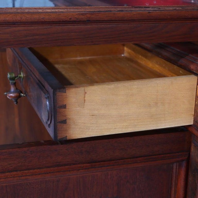 Antique Victorian Empire Walnut & Burl Step Back Bookcase C1880 For Sale - Image 11 of 18