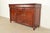 English Ethan Allen British Colonial Carved Maple Sideboard Credenza or Bar Cabinet For Sale - Image 3 of 17