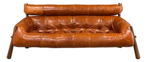 Percival Lafer Leather Mp-81 Brazilian Sofa