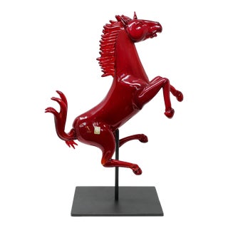 Ferrari Style Murano Glass Horse For Sale