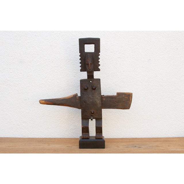 Antique African Bamana Guardian Door Lock For Sale - Image 4 of 9