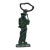 1950s Abstract Figural Green Metal Bottle Opener For Sale