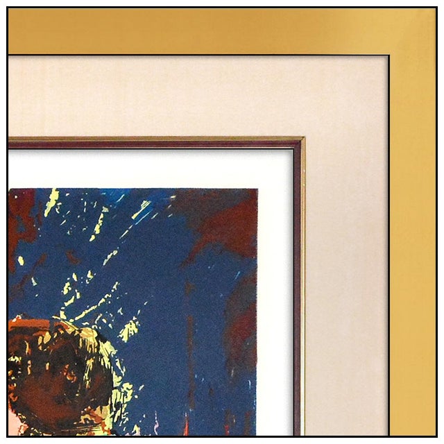 Printmaking Materials Late 20th Century Chemin De Fer Modern Yellow Serigraph LeRoy Neiman For Sale - Image 7 of 7