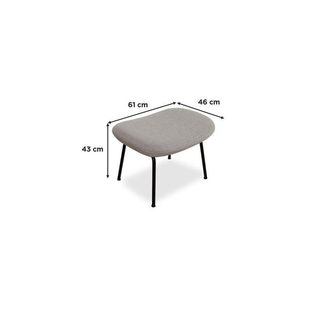 Modern Set of Model 594 Lounge Chair and Ottoman in Grey Upholstery from Rolf Benz For Sale - Image 3 of 18