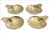 1950s Hollywood Regency 14 Kt. Gold Plated Florentine Footed Metal Salt Cellars- Set of 4 For Sale In Atlanta - Image 6 of 6