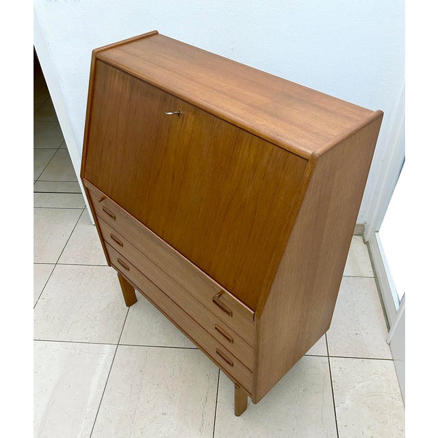 Vintage Secretaire in Teak from Bernhard Pedersen & Son For Sale - Image 4 of 18