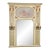 Antique French Turn of the Century Louis XVI Hand Painted Trumeau Mirror For Sale
