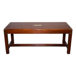 Vintage Reh Kennedy Military Campaign Coffee Table from Harrods London For Sale