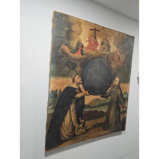 Baroque School Artist, Figurative Composition, 18th Century, Oil Painting on Canvas For Sale - Image 12 of 15