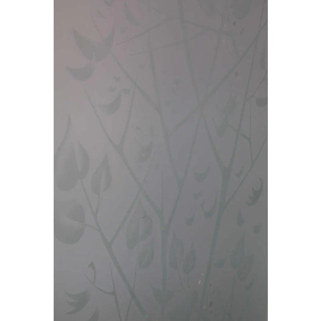 Glass Four-Panel Etched Glass Screen For Sale - Image 7 of 10