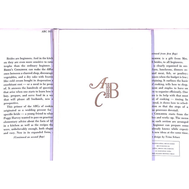 Traditional "A Bride's Cookbook: A Kitchen Primer for the Would-Be Gourmet" Harvey, Peggy For Sale - Image 3 of 8