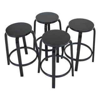 Model 64 Bar Stools by Alvar Aalto for Artek, Finland, 1930s, Set of 4 For Sale