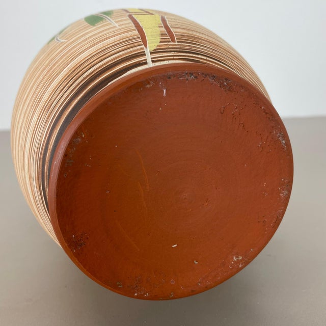 Colorful Abstract Bamboo Ceramic Pottery Vase from Eiwa Ceramics, Germany, 1960s For Sale - Image 17 of 18