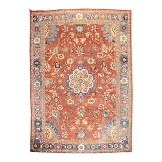 Antique Persian Mahal Sultanabad Rug - 11'2" x 13' For Sale