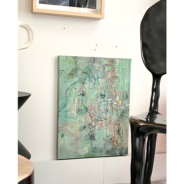 2020 "Excessive Sleep” Abstract Acrylic and Graphite on Canvas by Risa Takahashi For Sale - Image 9 of 12