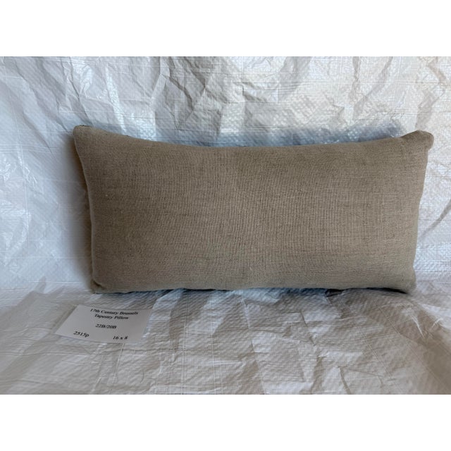 Textile Antique 17th Century Brussels Foliate Tapestry Pillow For Sale - Image 7 of 7