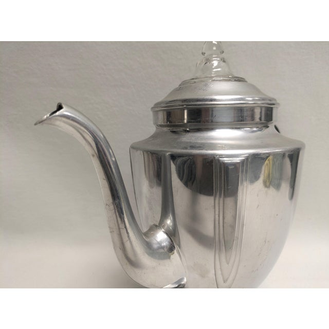 Silver Mid-Century Aluminum Coffee Server For Sale - Image 8 of 10