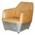 Aviator Lounge Chair in Tan Brown Leather For Sale