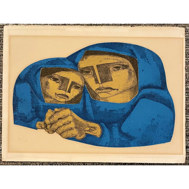Jorge Dumas Mother and Child Etching For Sale - Image 4 of 4