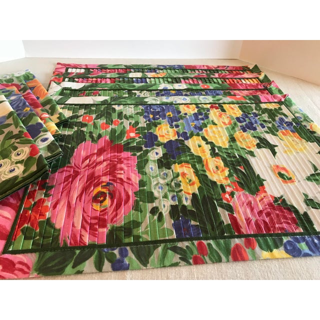 Vintage Floral Pleated Placemats & Napkins Set of 4 Chairish