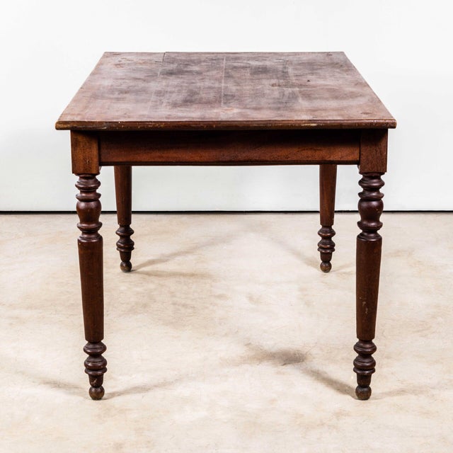Small French Bobbin Leg Kitchen Dining Table, 1940s For Sale - Image 11 of 16