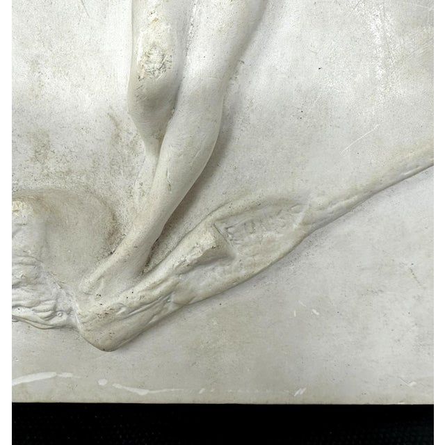 Early 20th Century Antique Porcelain Ceramic Wall Plaque Emmeline Harris Female Nude Art Nouveau For Sale - Image 5 of 7