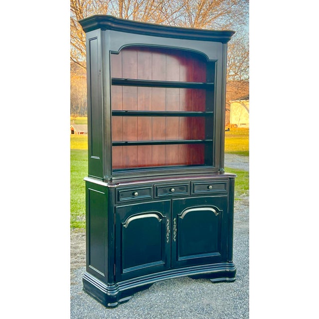 Traditional Hooker Furniture Indigo Creek Buffet With Hutch For Sale - Image 3 of 11