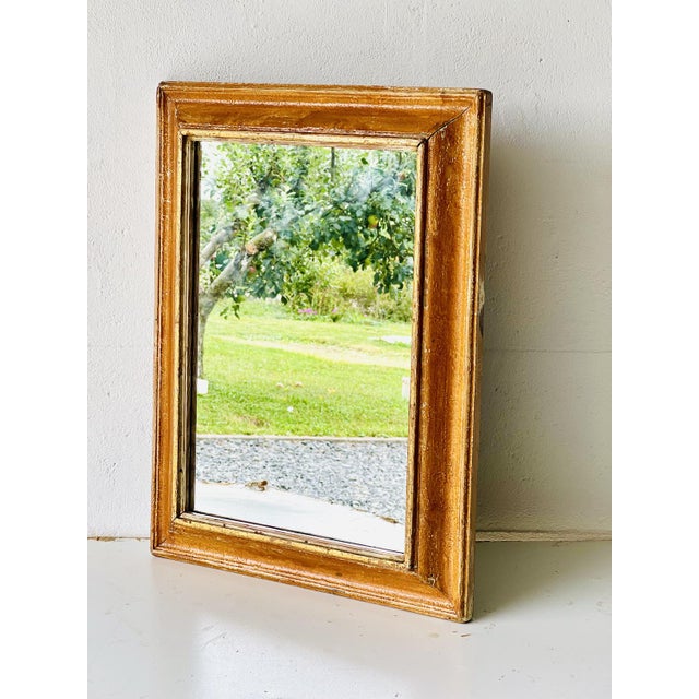 Vintage Mirror with Beech Frame For Sale - Image 4 of 18