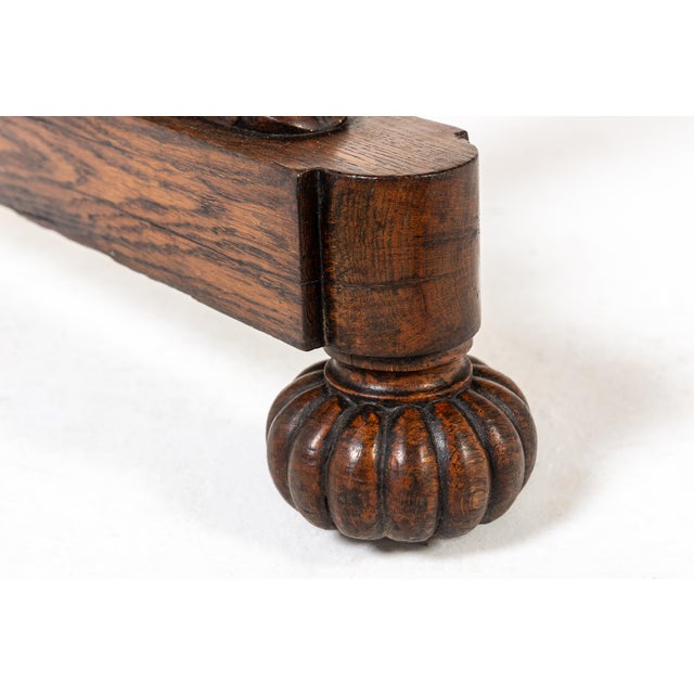 19th Century English Regency Oak Dumb Waiter For Sale - Image 6 of 11