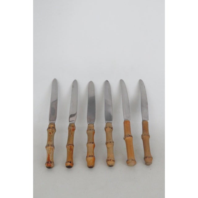 Silver Ed Wusthof Dreizackwerk Solingen Germany 6pc Knives Bamboo Stainless Steel 5099b For Sale - Image 8 of 12