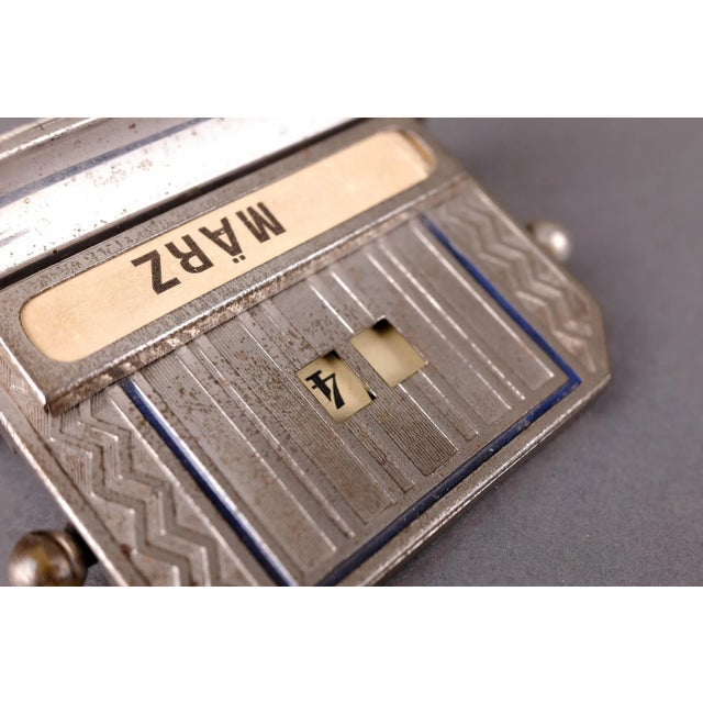 Vintage Art Deco Chrome-Plated Perpetual Calendar For Sale - Image 10 of 13