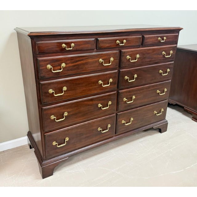 American 1990s Rare Henkel Harris Mahogany Gentleman’s Chest Model No. 167 For Sale - Image 3 of 16