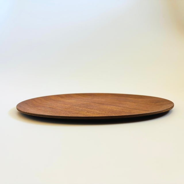 Large Circular Teak Tray For Sale - Image 4 of 10