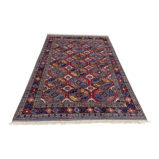 Kazak Rug 8'9" X 12'5" Red Wool Tribal Geometric Hand-Knotted Oriental Carpet For Sale