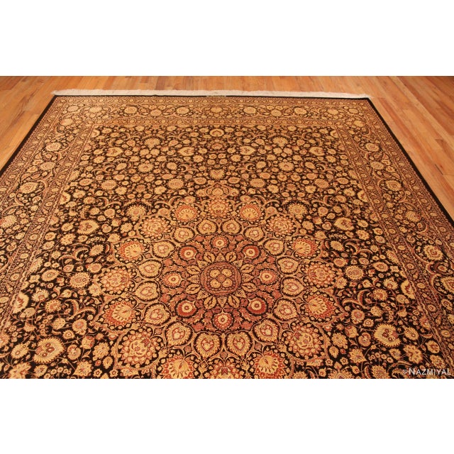 1950s Nazmiyal Collection 1950s Fine Traditional Vintage Persian Silk Qum Luxury Rug For Sale - Image 5 of 8