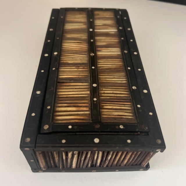 Wood Antique Anglo Indian Porcupine Quill Box For Sale - Image 7 of 7