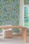 Limoncello Floral & Lemon Grasscloth Wallpaper by House Party | Mediterranean Blue | 6 Yards For Sale In Charlotte - Image 6 of 7