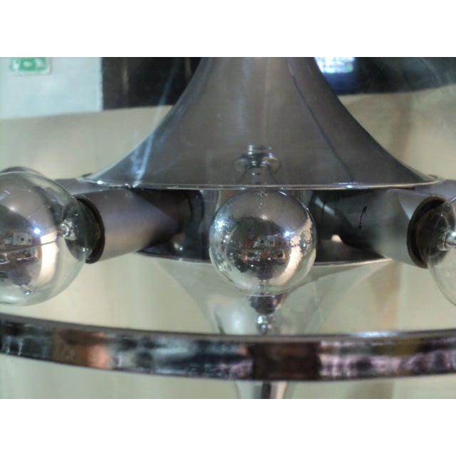 Metal Space Age Italian Acrylic Glass and Steel Floor Lamp from OfficinadiRicerca, 1960s For Sale - Image 7 of 18