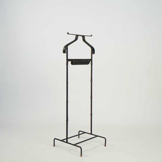 Black Leather Dressboy by Jacques Adnet, 1950s For Sale - Image 8 of 8
