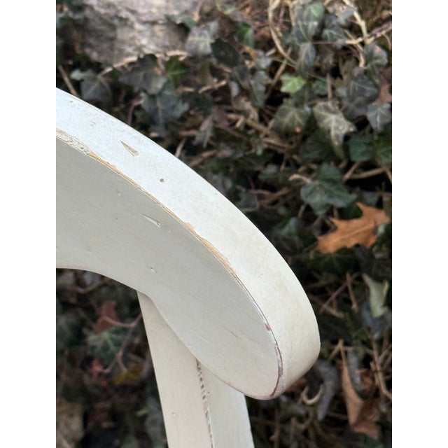 Wood Ethan Allen New Country Distressed Farmhouse “Caroline” Chairs - Set of 4 For Sale - Image 7 of 12