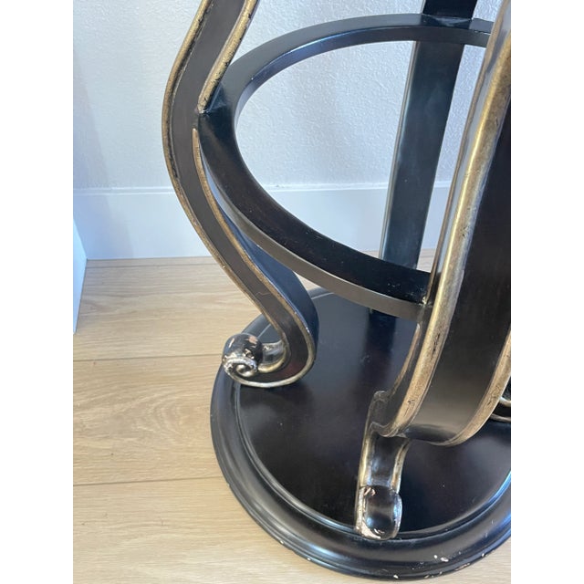 Mid 20th Century Hollywood Regency Art Deco Romantic Round Scroll Side Table For Sale - Image 10 of 13